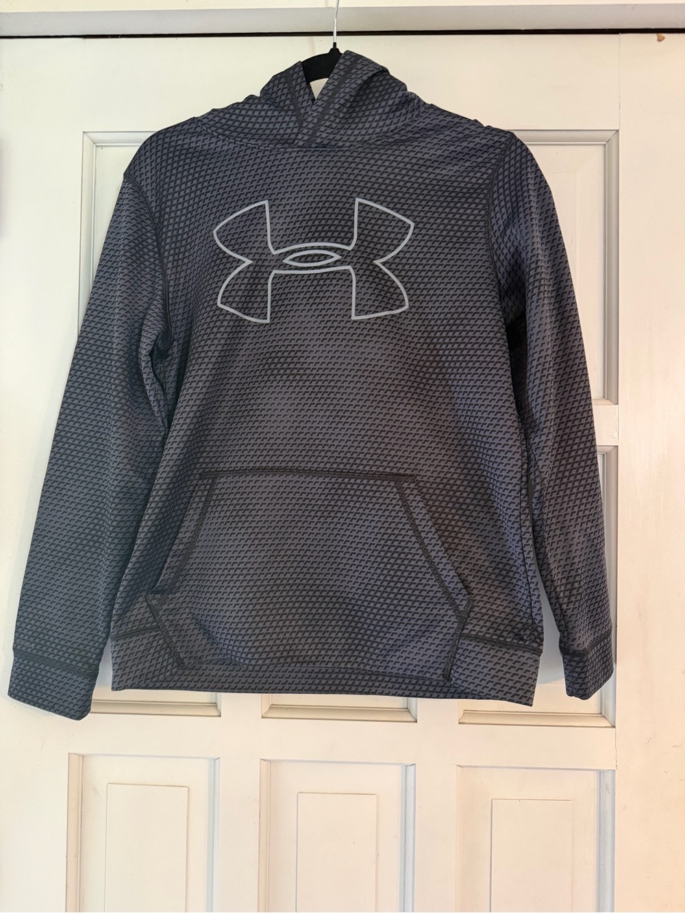 Under Armour Youth Charcoal Textured Logo Hoodie